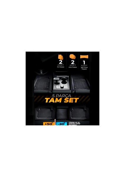 Audi A5 Cabrio 2003 - 2010 Model 4d Pro Joker Krom Havuzlu Paspas fırsatları