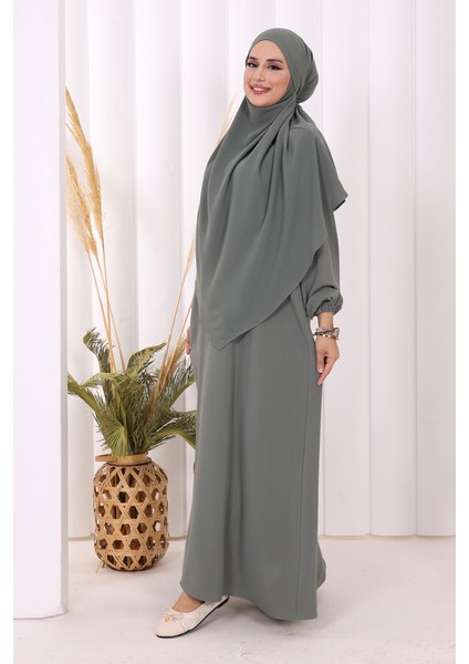 Sufleli Elbise Takım 6044 Mint modelleri