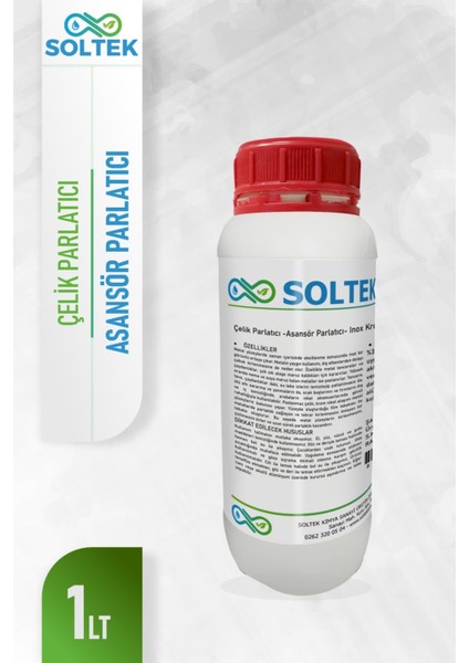 Çelik Parlatıcı - Asansör Parlatıcı - Inox Krom Metal Tencere Parlatıcı - 1 kg - Soltek Kimya