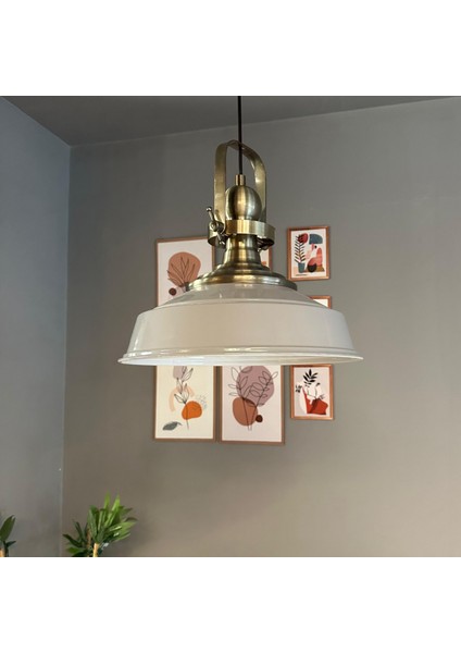 Carmelo Gri Renk Asaletli Tekli Avize Eskitme Başlık Sarkıt Lamba Salon Aydınlatma