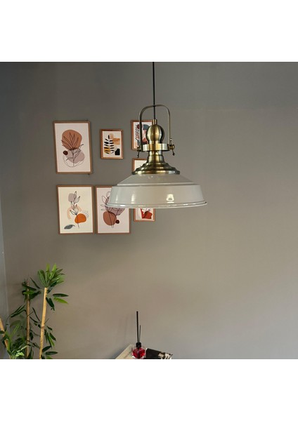 Carmelo Gri Renk Asaletli Tekli Avize Eskitme Başlık Sarkıt Lamba Salon Aydınlatma