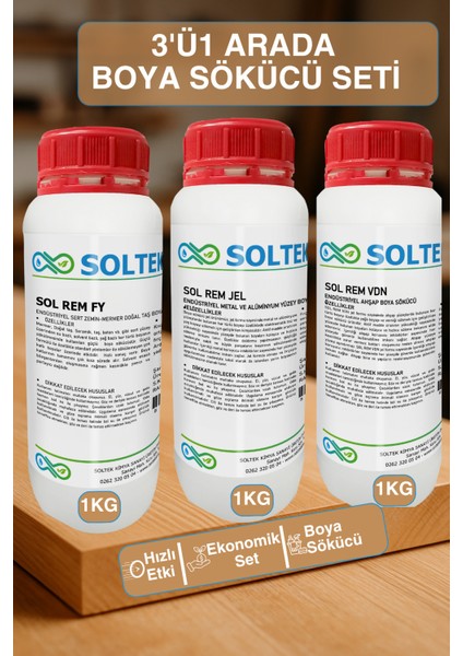 En Güçlü Kuvvetli 3'ü1 Arada Boya Sökücü Seti