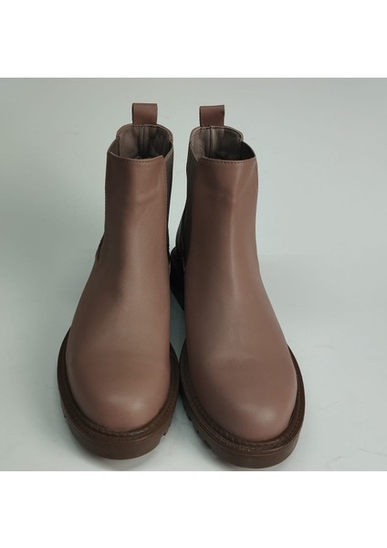 Kadın Hakiki Deri Lastikli Ten Deri Bot fiyatları