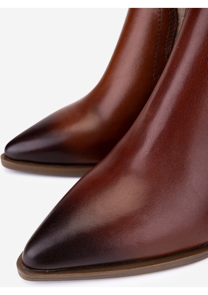 Kadın Hakiki Deri Taba Western Bot 1072 7193 Bn Bot SK25-26 Taba modelleri