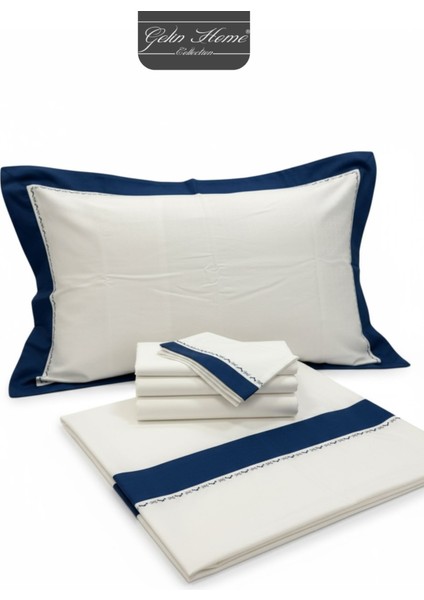 Sare Lacivert Jakarli Saten Cift Kişilik Nevresim Takımı fiyatları