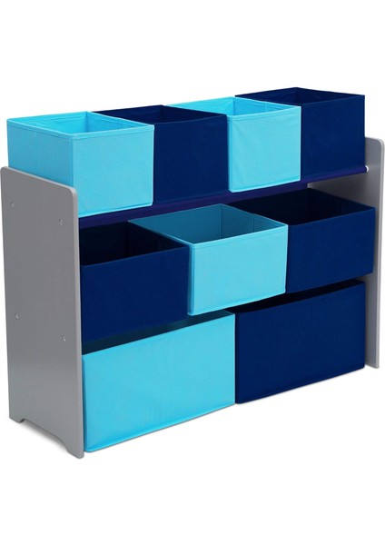 Children Çok Kutulu Oyuncak Düzenleyici - Depolama Kutuları - Sertifikalı, Gri/mavi Kutular