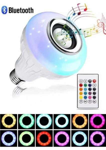 Lamba Hoparlör Ampül Görünümlü Renk Değiştirebilen Android ve Ios Uyumlu fırsatları