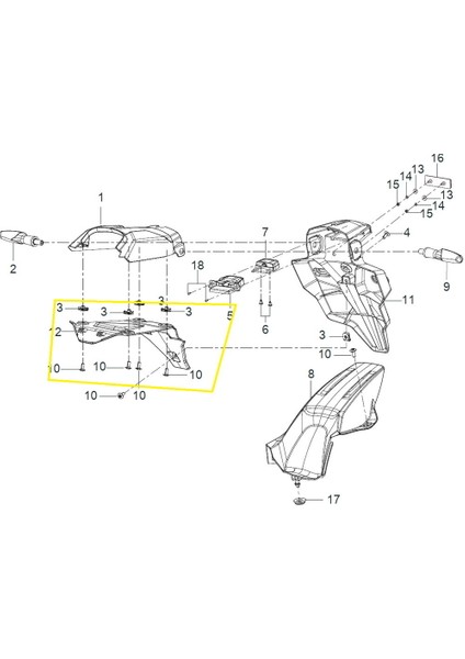 ADV125 Arka Çamurluk Braketi fiyatları