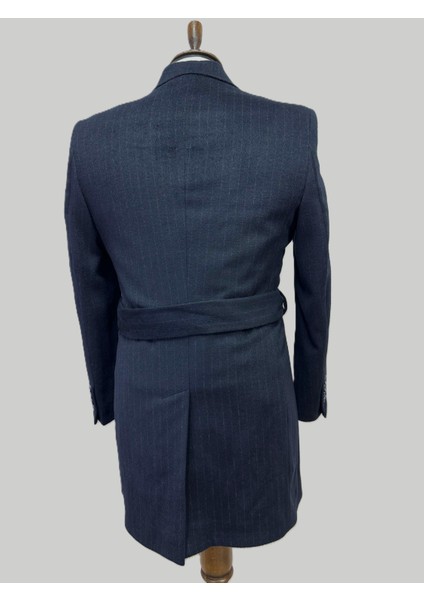 Lacivert Çizgili Erkek Kaban modelleri