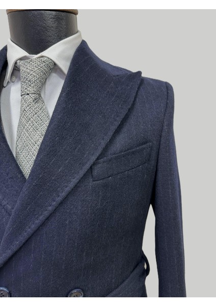 Lacivert Çizgili Erkek Kaban fırsatları