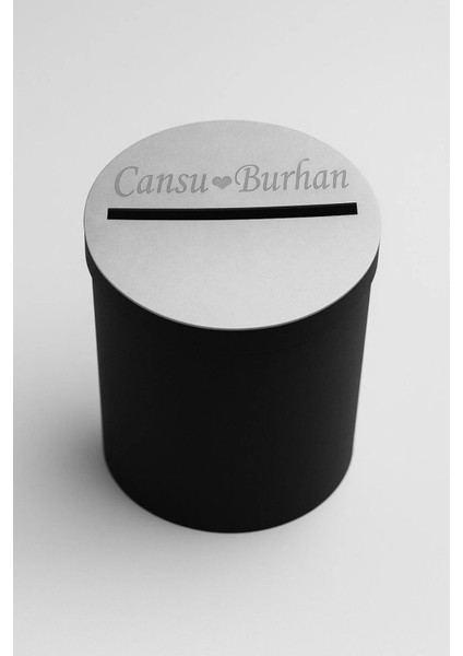 Takı Kutusu Özel Tasarım Düğünde Para Toplama Kutusu, Kırgım Kutusu Si̇yaha Gümüş