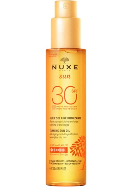 Sun Huile Bronzante Haute Protection SPF30 150ML + Dezenfektan Hediyeli - %72 Alkol