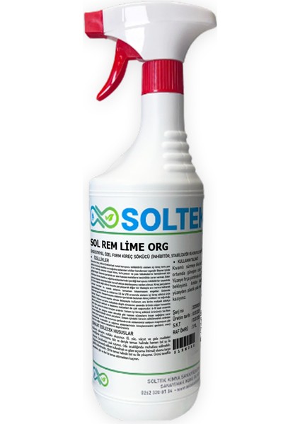 Kettle ve Çaydanlık Kireç Sökücü - Sol Rem Lime Org - 1 Lt - fiyatları