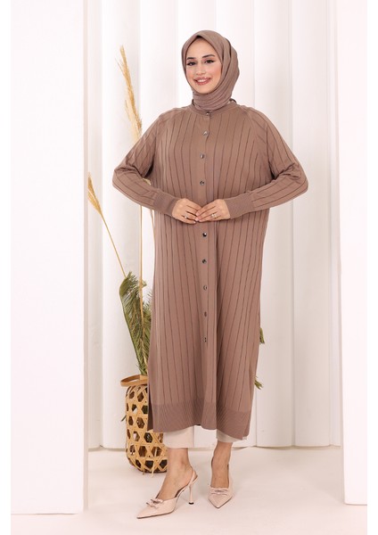 Merserize Hırka 18198 Koyu Vizon