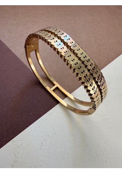 Leaf Whisper Çelik Kelepçe fırsatları