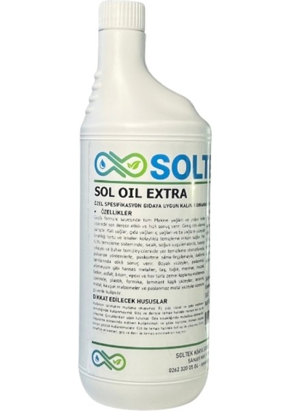 Çok Amaçlı Yağ ve Kir Temizleyici - Sol Oil Extra - 1 Lt - fırsatları