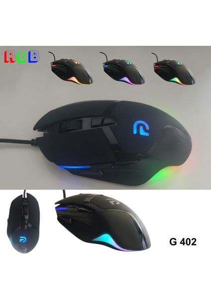 Trio - G402 Siyah Rgb Gaming Mouse | Kablolu Oyuncu Faresi