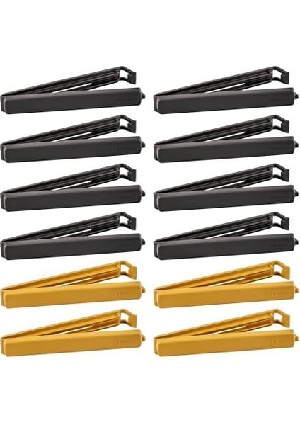 Büyük Plastik Kilit Mandalları, 14 cm Uzunluğunda, Gri ve Sarı, 12 Klipsli Set fiyatları