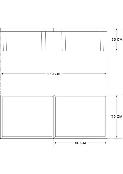 Katlanır Sabit Ayaklı Kamp, Piknik ve Bahçe Masası 70X120 cm - Ceviz Renk modelleri