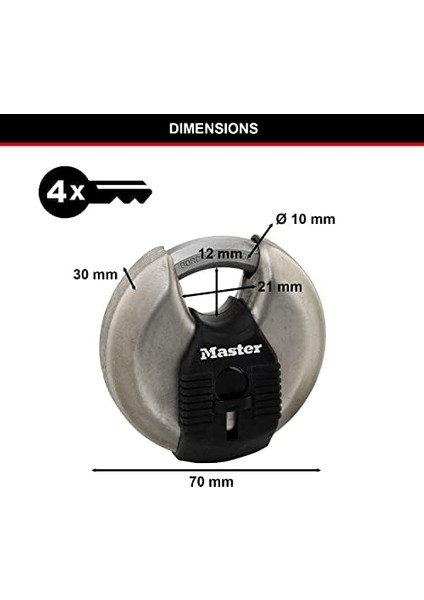 Sağlam Diskli Asma Kilit, M40EURT, Depolama Üniteleri, Bahçe Kulübeleri, Garajlar, Römorklar ve Daha Fazlası Için Uygundur fiyatları