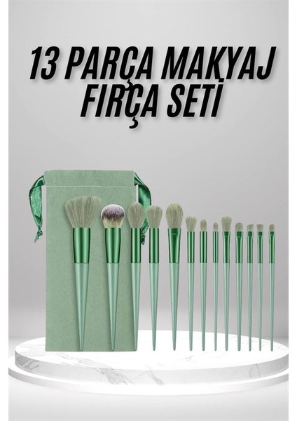 Makyaj Fırça Seti Yeşil 13 Parça Fondöten Fırçası Allık Fırçası Far Fır - CHT9230-3458 fiyatları