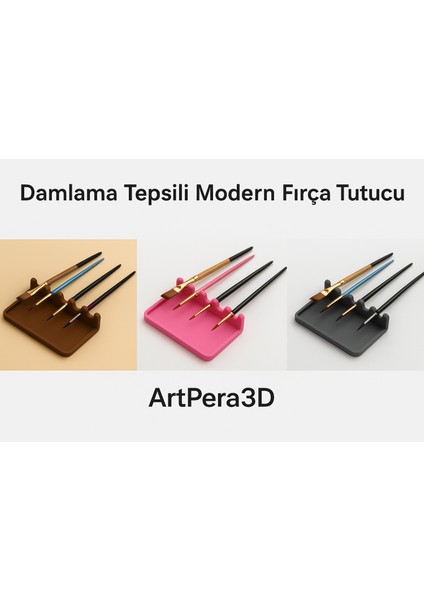 Damlama Tepsili Modern Fırça Tutucu - Ressam, Nail Art & Hobi Kullanımına Uygun fiyatları