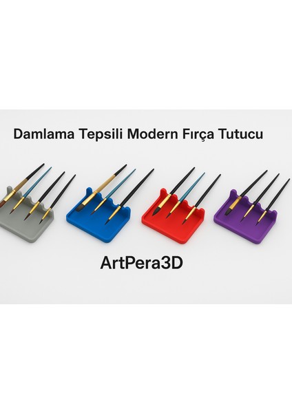 Damlama Tepsili Modern Fırça Tutucu - Ressam, Nail Art & Hobi Kullanımına Uygun modelleri