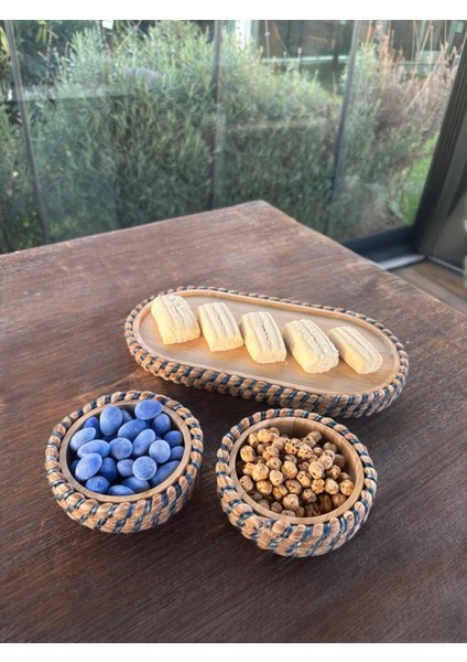 Hasır Görünümlü 3’lü Bambudan Sunum Seti – Doğal ve Şık Sofra Takımı fiyatları