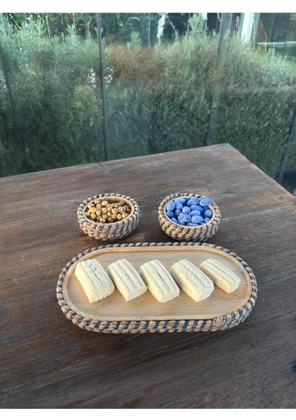 Hasır Görünümlü 3’lü Bambudan Sunum Seti – Doğal ve Şık Sofra Takımı fırsatları