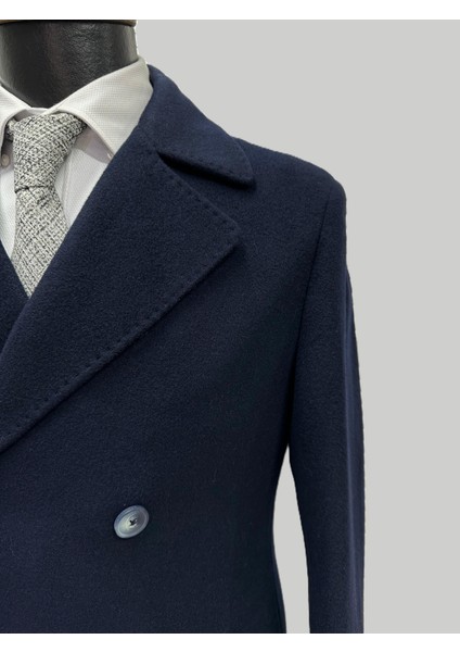 Lacivert Kruvaze Erkek Kaban indirimleri