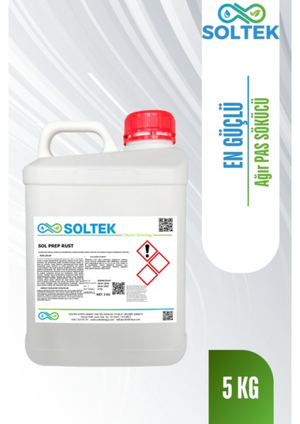En Güçlü Su Bazlı Ağır Pas Sökücü - Sol Prep Rust - 5 L