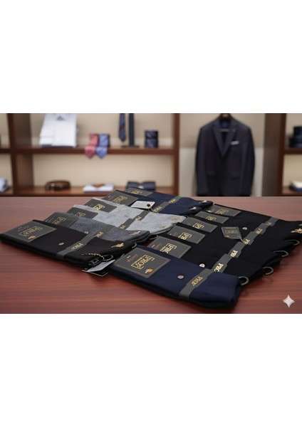 ; Erkek Modal Çorap ; 41-44; Asorti 12'li Kutu