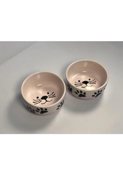 Kase Kedi Mama Su Kabı Pembe Renk 2'li