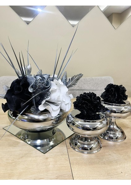 Gümüş Eva Aranjman&şekerlik 3 Parça Set(AYNA DAHİL DEĞİLDİR.) fiyatları