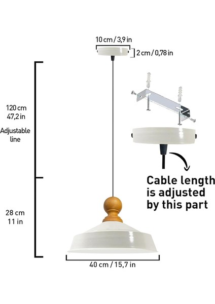 Asaletli Beyaz Iç Beyaz Tekli Avize Ahşap Başlık Retro Sarkıt Lamba Restoran Salon Aydınlatma fiyatları