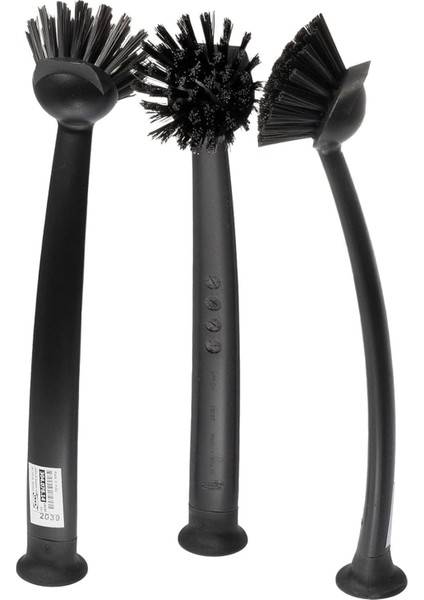 Rinnig Bulaşık Fırçası, Koyu Gri, 3 Adet