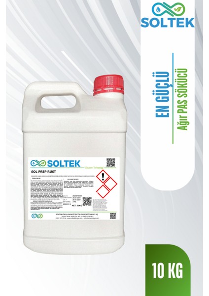 En Güçlü Su Bazlı Ağır Pas Sökücü - Sol Prep Rust - 10 L