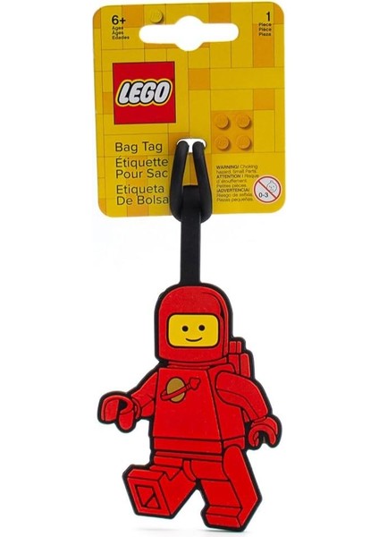 Spaceman Silicone Bag Tag - Red 53498