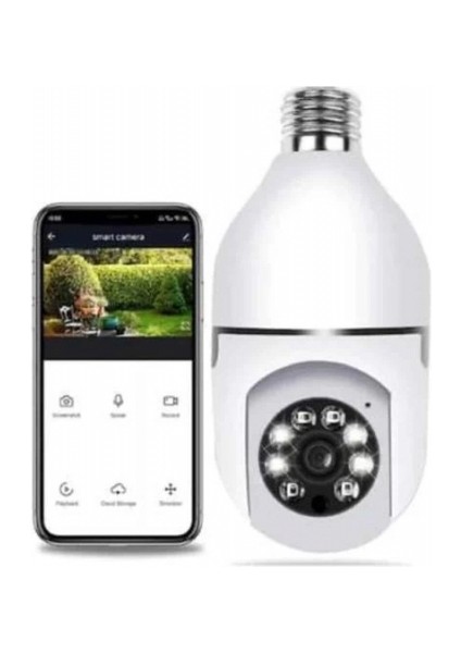 Akıllı Kamera Wifi Kamera Duylu Ampul Görünümlü 360 Derece Dönebilen Ev Kamerası fırsatları