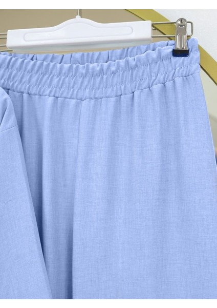 Önden Bağlamalı Pantolonlu Kimono Takım -Bebe Mavi modelleri