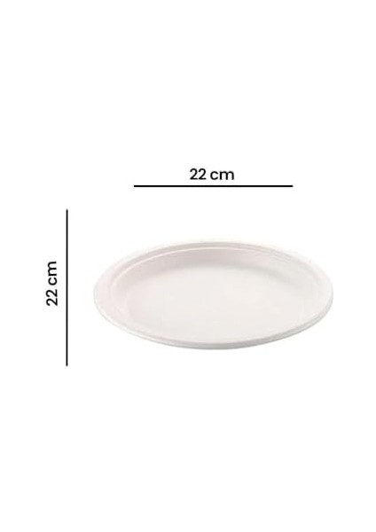 Ekolojik Karton Kağıt Parti Tek Kullanımlık Tabak - 22 Cm. - 50 Adetlik 3 Paket modelleri