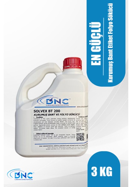 Kurumuş Bant Etiket ve Folyo Sökücü Solvex Bt 200-3KG