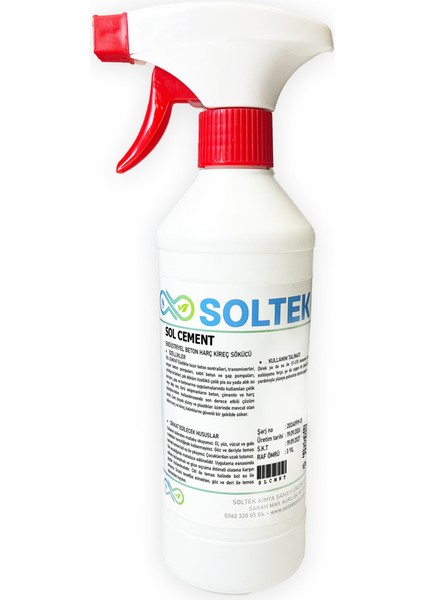 Konsantre Beton Harç Sökücü - Sol Cement 500 gr modelleri