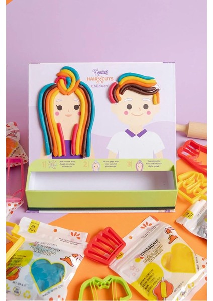 Giysi Giydirme Sahneli Oyun Hamuru Kutusu