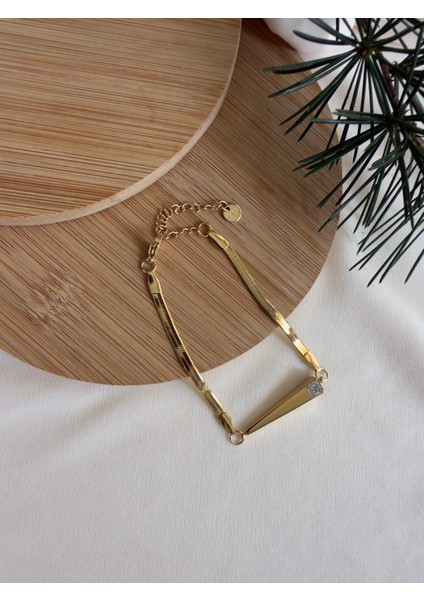 Grace Piramit Italyan Zincir Bileklik