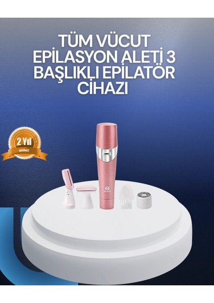 Yüz ve Vücut Tüy Temizleme Makinesi 3 Farklı Başlıklı