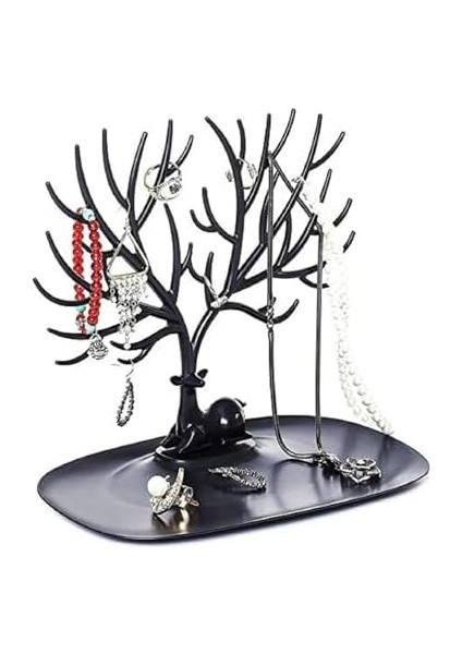 Geyik Tasarımlı Takı, Yüzük, Küpe, Kolye Askılığı, Şık Mücevher Organizer, Estetik ve Dayanıklı Tasarım (Siyah) fiyatları