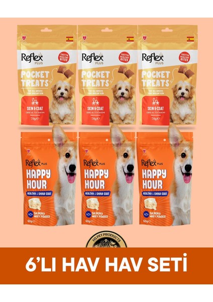 Plus Pocket Treats-Happy Hour Köpek Maması 6'lı Havhav Set - 1