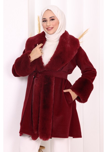 Kürklü Kaban 70062 Bordo indirimleri