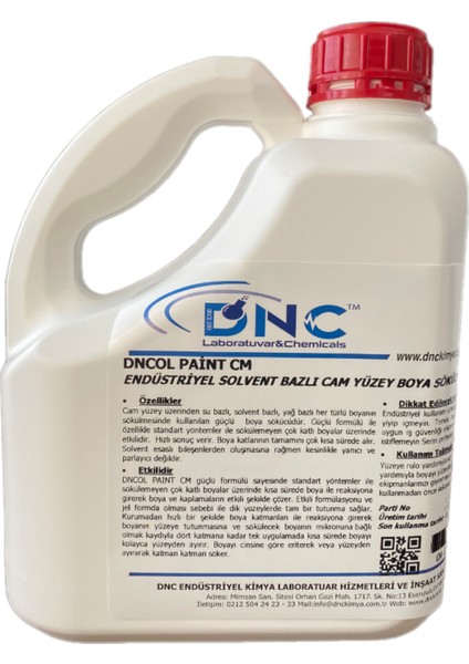 Cam Boya Sökücü En Güçlü Boya Sökücü-Dncol Paint cm 3kg